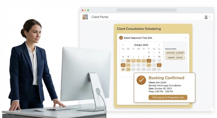 Make it easy for clients to schedule consultations