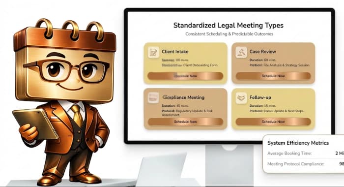 Standardize scheduling for every type of legal matter