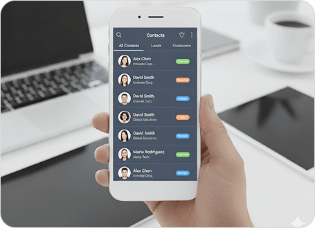 Built-In Contact Management CRM